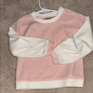 Harper Canyon Pink and White Crew Neck Sweater